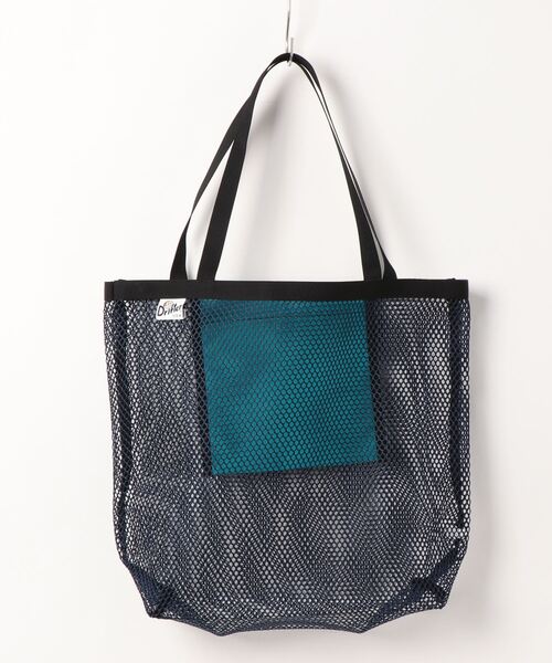 Drifter(ドリフター)の「MESH HANDLE TOTE/メッシュハンドルトート(トートバッグ・レディース・グレー×ホワイト/ベージュ系/ネイビー系・FREE)」の9枚目の写真