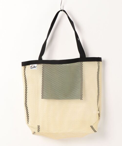 Drifter(ドリフター)の「MESH HANDLE TOTE/メッシュハンドルトート(トートバッグ・レディース・グレー×ホワイト/ベージュ系/ネイビー系・FREE)」の8枚目の写真