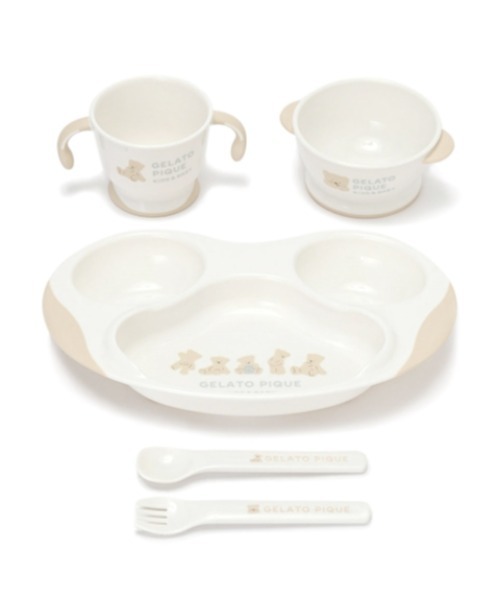 gelato pique（ジェラートピケ）の「【販路限定】【BABY】ファーストディッシュセット（マグ/哺乳瓶/お食事グッズ・キッズ・オフホワイト・FREE）」の6枚目の写真