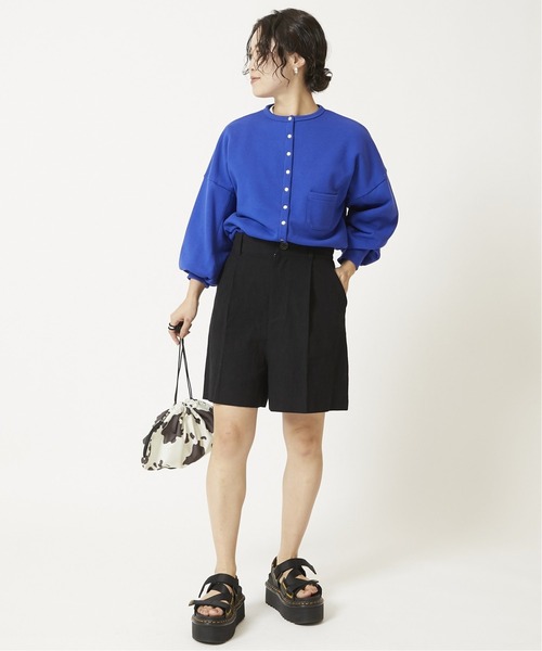 U by SPICK&SPAN(ユーバイスピックアンドスパン)の「コットンリネンショートパンツ(その他パンツ・レディース・ブラック/グリーン/イエロー・38/36/34)」の8枚目の写真