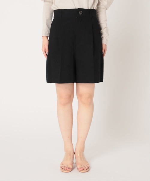 U by SPICK&SPAN(ユーバイスピックアンドスパン)の「コットンリネンショートパンツ(その他パンツ・レディース・ブラック/グリーン/イエロー・38/36/34)」の6枚目の写真