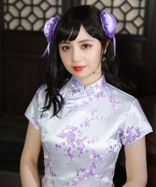 チャイナコスプレ】髪飾り 綿入りお団子ヘアクリップ1セット(2個入り
