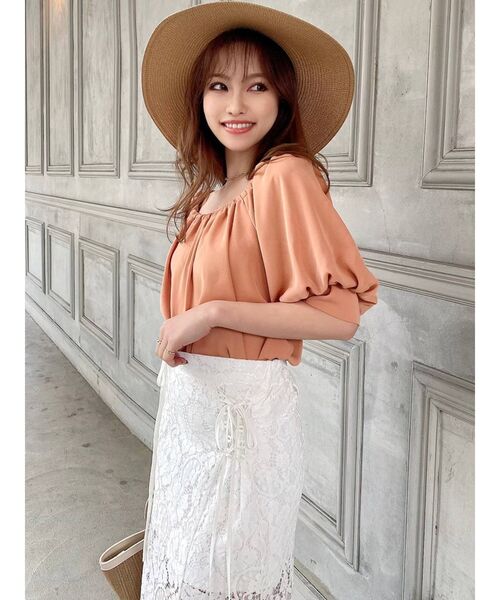 RESEXXY（リゼクシー）の「袖ボリュームブラウス（シャツ/ブラウス・レディース・ミント/オレンジ/ブラック/オフホワイト・FREE）」の15枚目の写真