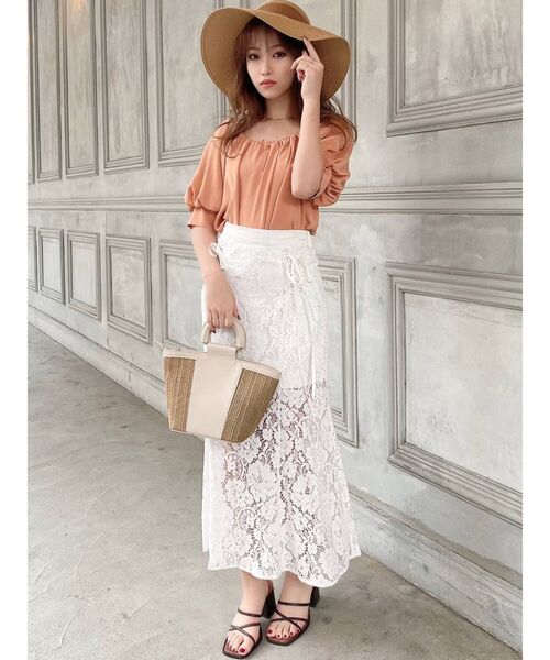 RESEXXY（リゼクシー）の「袖ボリュームブラウス（シャツ/ブラウス・レディース・ミント/オレンジ/ブラック/オフホワイト・FREE）」の17枚目の写真