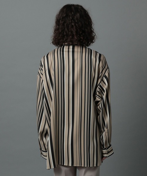 HARE（ハレ）の「ランダムストライプシャツ(HARE)（シャツ/ブラウス・メンズ・ベージュ/グリーン・FREE）」の11枚目の写真