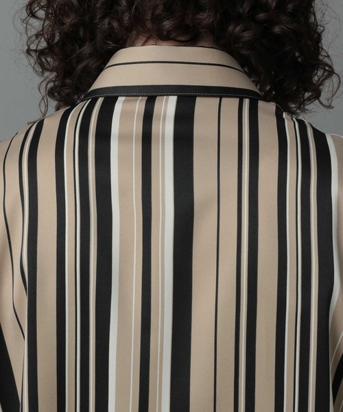 HARE（ハレ）の「ランダムストライプシャツ(HARE)（シャツ/ブラウス・メンズ・ベージュ/グリーン・FREE）」の16枚目の写真