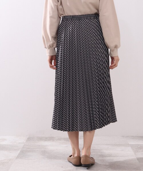 DRESKIP（ドレスキップ）の「◆ギンガムチェックプリ－ツスカート（スカート・レディース・グリーン系その他3/ブラック系1/ライトグレー系1・02/03/04）」の15枚目の写真
