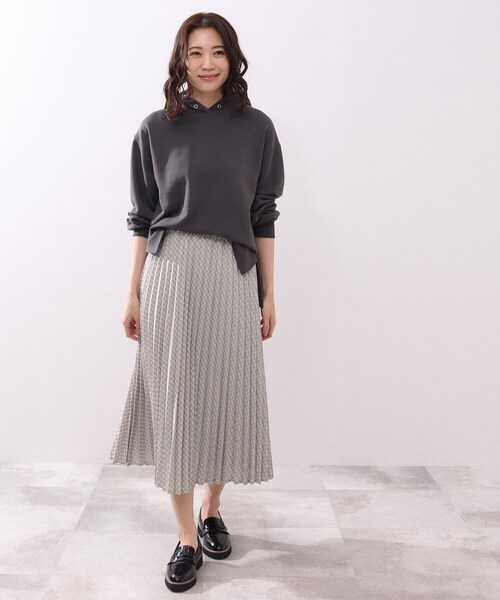 DRESKIP（ドレスキップ）の「◆ギンガムチェックプリ－ツスカート（スカート・レディース・グリーン系その他3/ブラック系1/ライトグレー系1・02/03/04）」の21枚目の写真