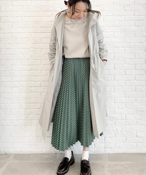 DRESKIP（ドレスキップ）の「◆ギンガムチェックプリ－ツスカート（スカート・レディース・グリーン系その他3/ブラック系1/ライトグレー系1・02/03/04）」の4枚目の写真