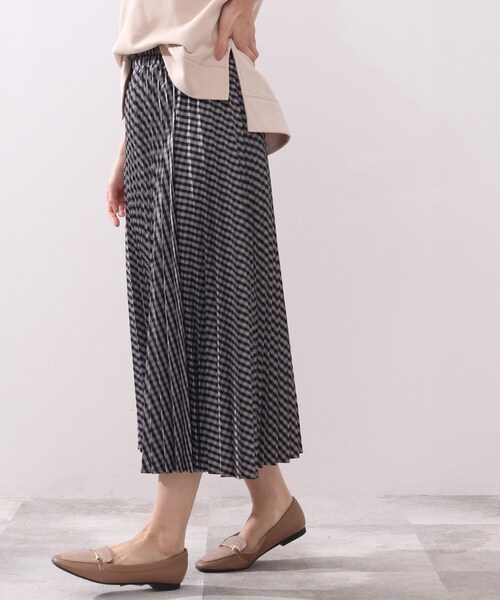 DRESKIP（ドレスキップ）の「◆ギンガムチェックプリ－ツスカート（スカート・レディース・グリーン系その他3/ブラック系1/ライトグレー系1・02/03/04）」の7枚目の写真