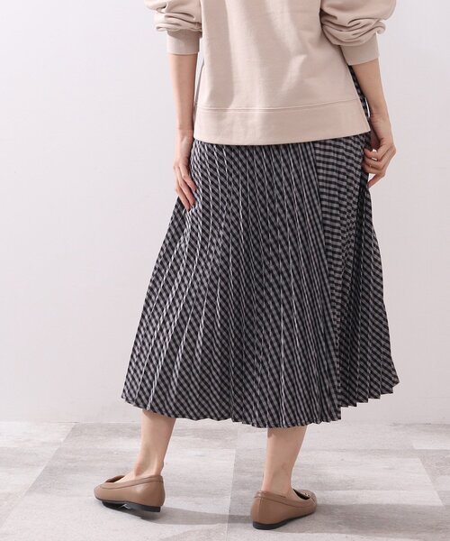DRESKIP（ドレスキップ）の「◆ギンガムチェックプリ－ツスカート（スカート・レディース・グリーン系その他3/ブラック系1/ライトグレー系1・02/03/04）」の8枚目の写真