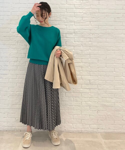 DRESKIP（ドレスキップ）の「◆ギンガムチェックプリ－ツスカート（スカート・レディース・グリーン系その他3/ブラック系1/ライトグレー系1・02/03/04）」の12枚目の写真