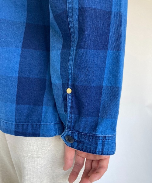 BROOKLYN OVERALL（ブルックリンオーバーオール）の「インディゴチェックカバーオール（カバーオール・メンズ・インディゴブルー・MEDIUM/LARGE）」の11枚目の写真