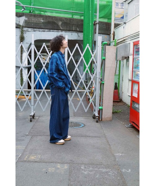 BROOKLYN OVERALL（ブルックリンオーバーオール）の「インディゴチェックカバーオール（カバーオール・メンズ・インディゴブルー・MEDIUM/LARGE）」の19枚目の写真