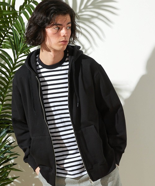 The Endless Summer（エンドレスサマー）の「The Endless Summer/エンドレスサマー オーガニックコットン フレンチテリー裏毛ジップパーカー＜セットアップ可能＞（パーカー・メンズ・ブラック/ブラウン/グレー・S/M/L）」の17枚目の写真