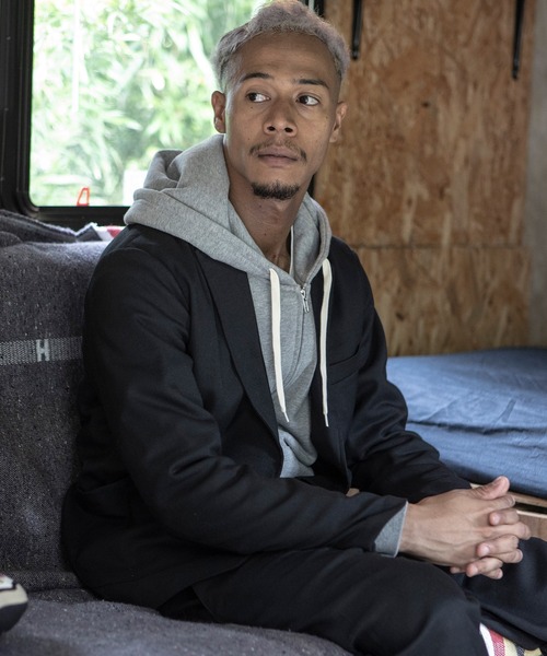 The Endless Summer（エンドレスサマー）の「The Endless Summer/エンドレスサマー オーガニックコットン フレンチテリー裏毛ジップパーカー＜セットアップ可能＞（パーカー・メンズ・ブラック/ブラウン/グレー・S/M/L）」の4枚目の写真