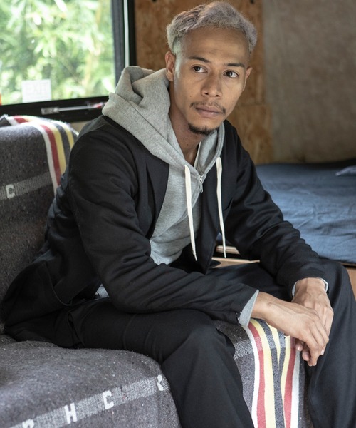 The Endless Summer（エンドレスサマー）の「The Endless Summer/エンドレスサマー オーガニックコットン フレンチテリー裏毛ジップパーカー＜セットアップ可能＞（パーカー・メンズ・ブラック/ブラウン/グレー・S/M/L）」の7枚目の写真