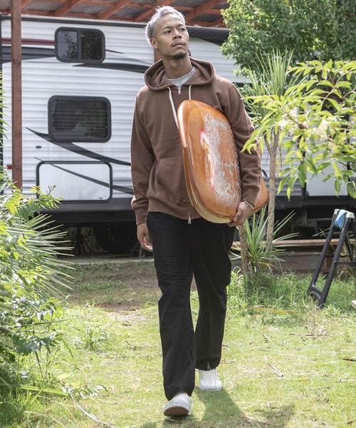 The Endless Summer（エンドレスサマー）の「The Endless Summer/エンドレスサマー オーガニックコットン フレンチテリー裏毛ジップパーカー＜セットアップ可能＞（パーカー・メンズ・ブラック/ブラウン/グレー・S/M/L）」の13枚目の写真