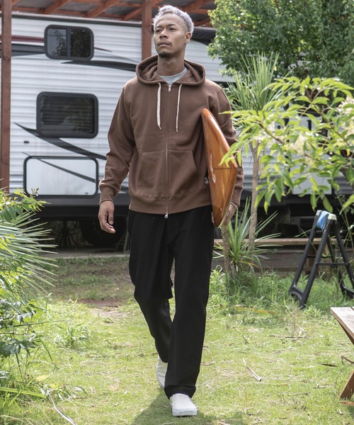 The Endless Summer（エンドレスサマー）の「The Endless Summer/エンドレスサマー オーガニックコットン フレンチテリー裏毛ジップパーカー＜セットアップ可能＞（パーカー・メンズ・ブラック/ブラウン/グレー・S/M/L）」の15枚目の写真