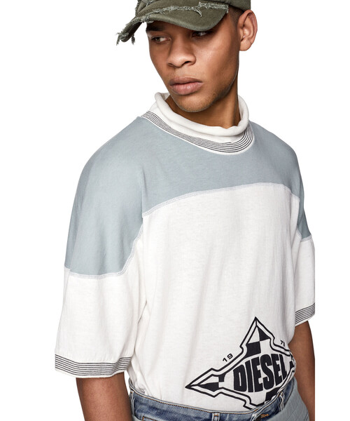 DIESEL（ディーゼル）の「メンズ Tシャツ カラーブロック（Tシャツ/カットソー・メンズ・ホワイト/イエロー/オレンジ・SMALL/MEDIUM/LARGE/X-LARGE/XX-LARGE/X-SMALL）」の13枚目の写真