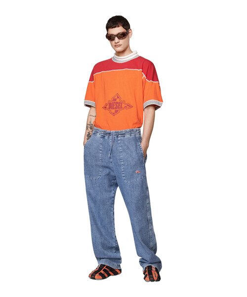 DIESEL（ディーゼル）の「メンズ Tシャツ カラーブロック（Tシャツ/カットソー・メンズ・ホワイト/イエロー/オレンジ・SMALL/MEDIUM/LARGE/X-LARGE/XX-LARGE/X-SMALL）」の16枚目の写真