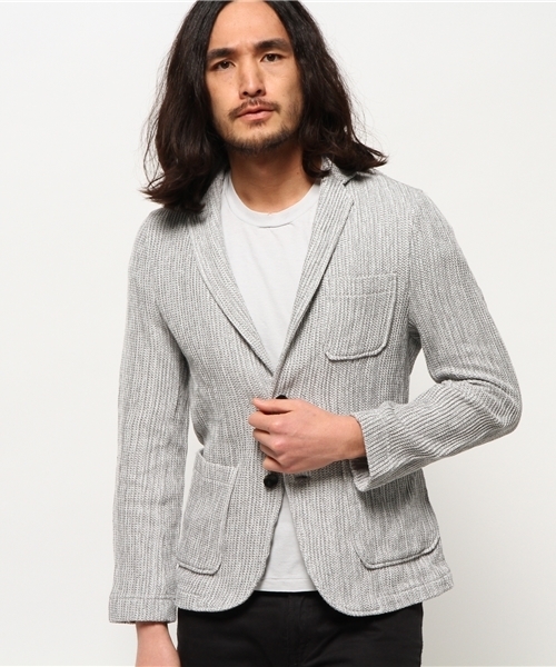 SHIPS（シップス）の「SC: SHIPS(シップス) ラッセル/コード 2ボタン ジャケット（テーラードジャケット・メンズ・グレー/ネイビー/ダークブルー/ベージュ・X-LARGE/SMALL/LARGE/MEDIUM）」の2枚目の写真