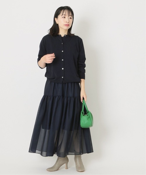 journal standard L'essage(ジャーナルスタンダードレサージュ)の「シアーローンティアードスカート◆(スカート・レディース・モスグリーン/ネイビー・FREE)」の22枚目の写真