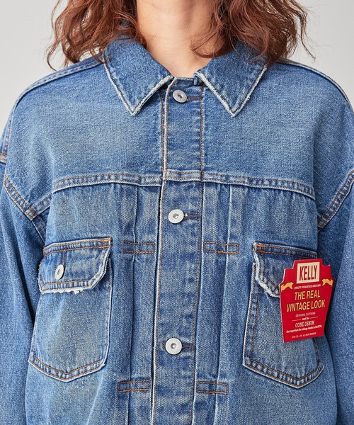 検討中 CHAOPANICTYPY vintagedenimショート丈ジャケット セール】【KELLY】vintagedenimショート丈ジャケット（デニム