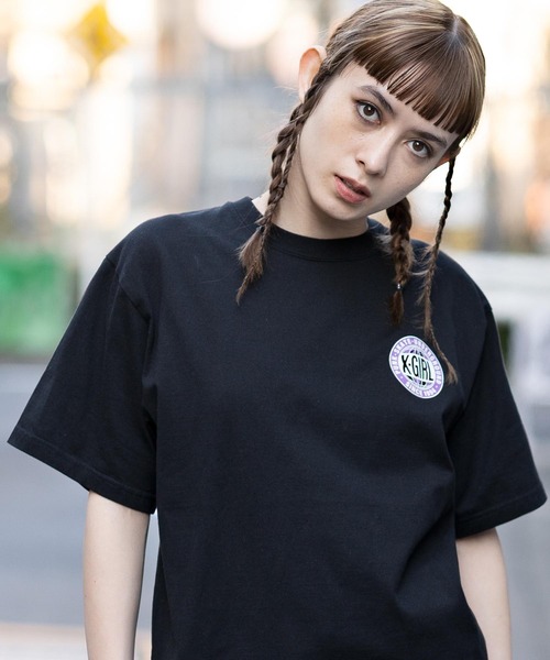 X-girl（エックスガール）の「WORLD LOGO S/S TEE/ワールドロゴ