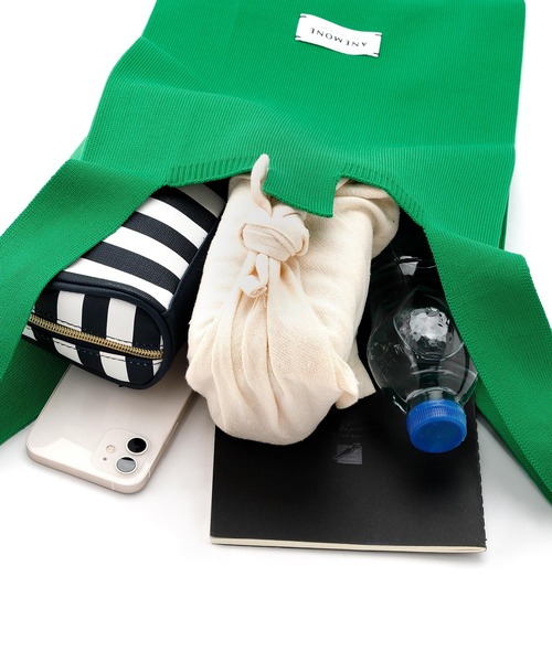 ANEMONE（アネモネ）の「シンプルニットトートバッグ[M]（トートバッグ・レディース・ブラウン/ライトピンク/ライトイエロー/ラベンダー/エメラルド/アイボリー/オレンジ/イエロー・FREE）」の19枚目の写真