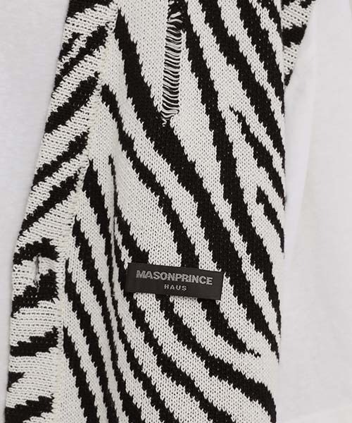 MASONPRINCE(メイソンプリンス)の「【MASONPRINCE】Oversized tiger pattern damage cotton cardigan KS3058(カーディガン/ボレロ・メンズ・ブラック/オレンジ・XL/S/M/L)」の14枚目の写真