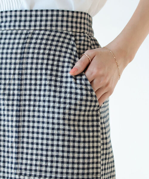BEAMS HEART（ビームスハート）の「BEAMS HEART / ギンガム タイトスカート（スカート・レディース・ネイビー/オレンジ/ブルー系その他・SMALL/MEDIUM）」の20枚目の写真