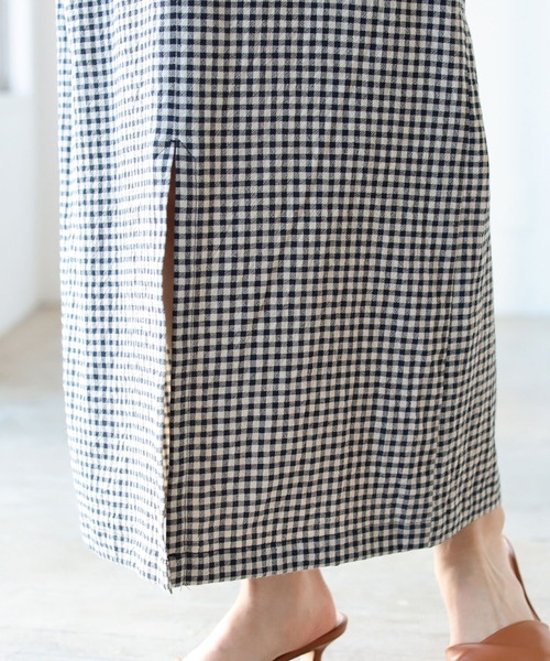 BEAMS HEART（ビームスハート）の「BEAMS HEART / ギンガム タイトスカート（スカート・レディース・ネイビー/オレンジ/ブルー系その他・SMALL/MEDIUM）」の10枚目の写真