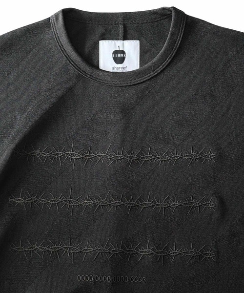SHAREEF(シャリーフ)の「BIAS LINE JQ DOLMAN S/S T(Tシャツ/カットソー・メンズ・ホワイト/ブラック/パープル・1/2/3)」の11枚目の写真