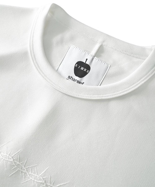 SHAREEF(シャリーフ)の「BIAS LINE JQ DOLMAN S/S T(Tシャツ/カットソー・メンズ・ホワイト/ブラック/パープル・1/2/3)」の6枚目の写真