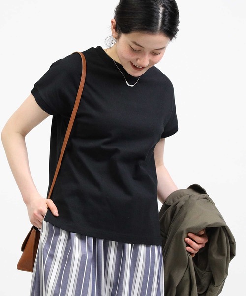 Right-on（ライトオン）の「【HONEYSUCKLE ROSE】フレンチスリーブＴ（Tシャツ/カットソー・レディース・ブラック/ブラウン/ホワイト・L/M/S）」の3枚目の写真