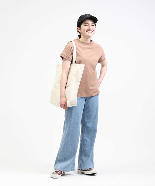 Right-on（ライトオン）の「【HONEYSUCKLE ROSE】フレンチスリーブＴ（Tシャツ/カットソー・レディース・ブラック/ブラウン/ホワイト・L/M/S）」の6枚目の写真