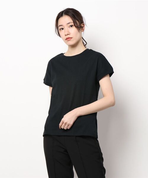 Right-on（ライトオン）の「【HONEYSUCKLE ROSE】フレンチスリーブＴ（Tシャツ/カットソー・レディース・ブラック/ブラウン/ホワイト・L/M/S）」の19枚目の写真