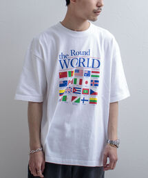 GLOSTER | 【GLOSTER/グロスター】ナショナルフラッグ 国旗プリント ビッグシルエットTシャツ(Tシャツ/カットソー)