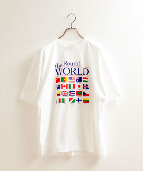 GLOSTER(グロスター)の「【GLOSTER/グロスター】ナショナルフラッグ 国旗プリント ビッグシルエットTシャツ(Tシャツ/カットソー・メンズ・ホワイト/ブラック/ベージュ・MEDIUM/LARGE)」の15枚目の写真