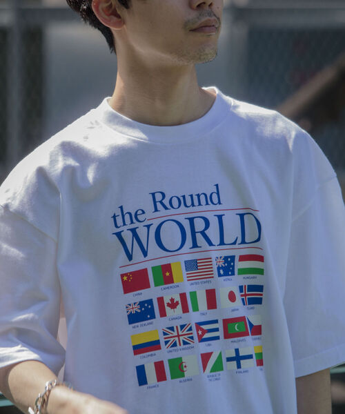 GLOSTER(グロスター)の「【GLOSTER/グロスター】ナショナルフラッグ 国旗プリント ビッグシルエットTシャツ(Tシャツ/カットソー・メンズ・ホワイト/ブラック/ベージュ・MEDIUM/LARGE)」の14枚目の写真
