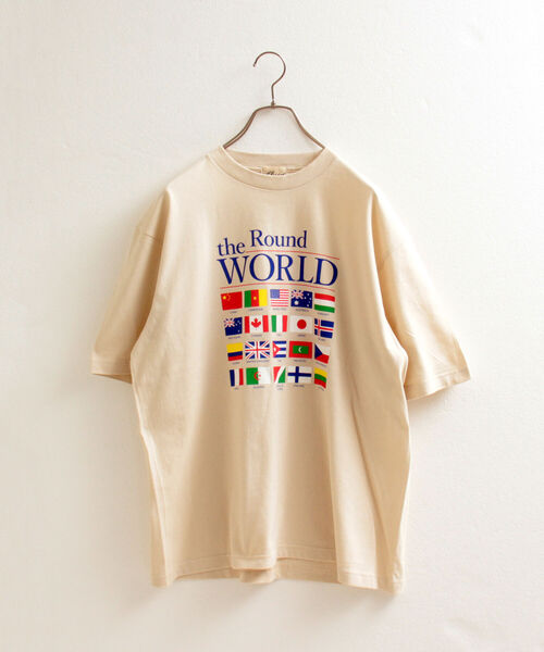 GLOSTER(グロスター)の「【GLOSTER/グロスター】ナショナルフラッグ 国旗プリント ビッグシルエットTシャツ(Tシャツ/カットソー・メンズ・ホワイト/ブラック/ベージュ・MEDIUM/LARGE)」の18枚目の写真