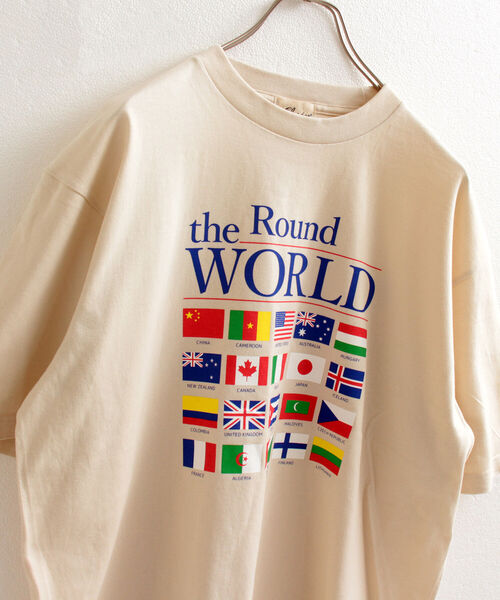 GLOSTER(グロスター)の「【GLOSTER/グロスター】ナショナルフラッグ 国旗プリント ビッグシルエットTシャツ(Tシャツ/カットソー・メンズ・ホワイト/ブラック/ベージュ・MEDIUM/LARGE)」の19枚目の写真
