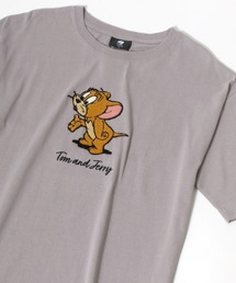 Tom＆Jerry（トムアンドジェリー）の「Tom＆Jerry/トム＆ジェリー サガラ刺繍 半袖Tシャツ（Tシャツ/カットソー・メンズ）」