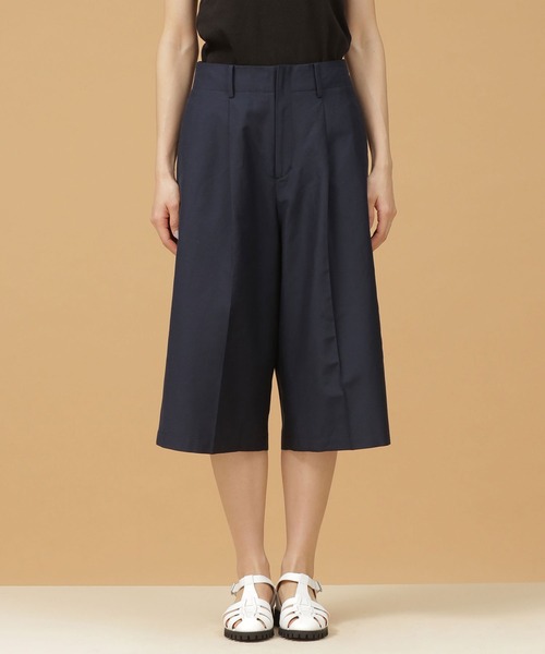 NANO universe(ナノユニバース)の「シルクブレンドバミューダパンツ(その他パンツ・レディース・ライトグレー/ダークネイビー・38/36)」の7枚目の写真