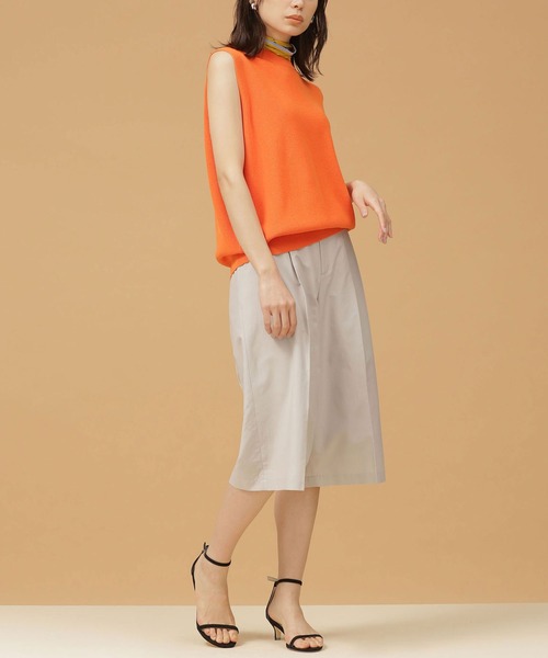 NANO universe(ナノユニバース)の「シルクブレンドバミューダパンツ(その他パンツ・レディース・ライトグレー/ダークネイビー・38/36)」の15枚目の写真