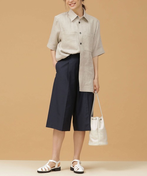 NANO universe(ナノユニバース)の「シルクブレンドバミューダパンツ(その他パンツ・レディース・ライトグレー/ダークネイビー・38/36)」の17枚目の写真