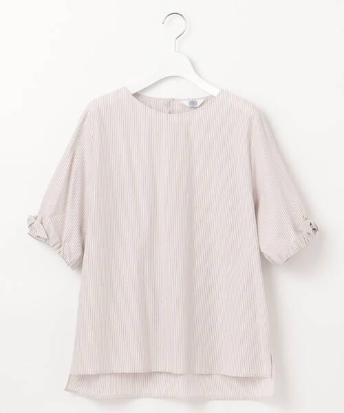 J.PRESS(ジェイプレス)の「【洗える】TYPEWRITER STRIPE リボン ブラウス(シャツ/ブラウス・レディース・ピンク系1/ブルー系1・T15/T13)」の6枚目の写真