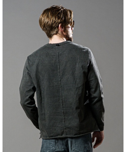 wjk(ダヴルジェイケイ)の「garment-dye pull-over(Tシャツ/カットソー・メンズ・チャコールグレー/ネイビー/グレイッシュベージュ・SMALL/MEDIUM/LARGE/X-LARGE)」の5枚目の写真