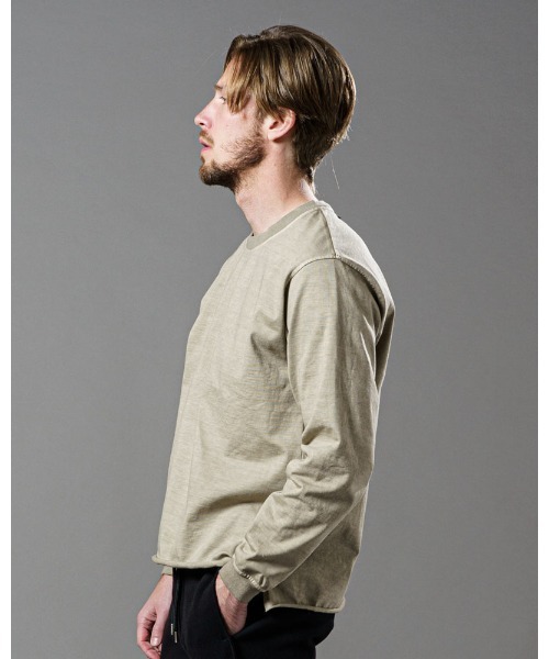 wjk(ダヴルジェイケイ)の「garment-dye pull-over(Tシャツ/カットソー・メンズ・チャコールグレー/ネイビー/グレイッシュベージュ・SMALL/MEDIUM/LARGE/X-LARGE)」の6枚目の写真